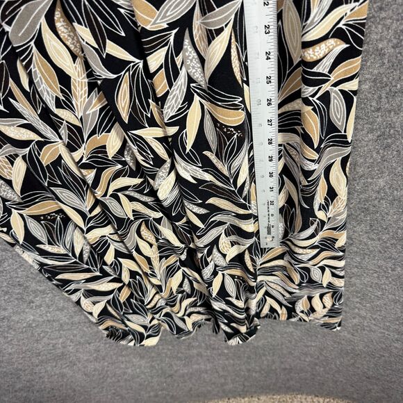 George Dress Women XL Black Floral Shift Midi Sleeveless Round Neck Casual - Picture 6 of 7